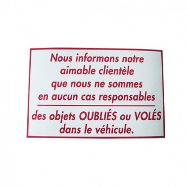 Objets oubliés ou volés