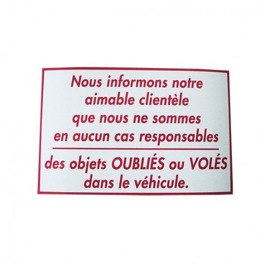 Objets oubliés ou volés