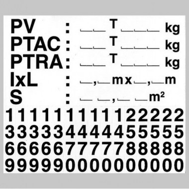 Plaque de tare 98 x 50 mm