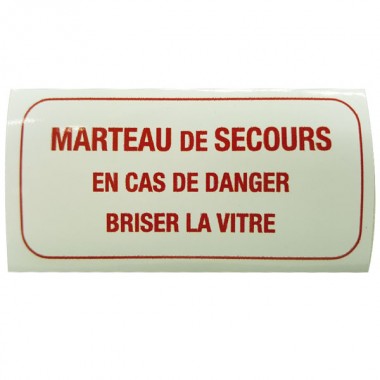 Marteau de secours en cas de danger
