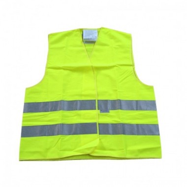 Gilet jaune fluo bandes retro-réfle